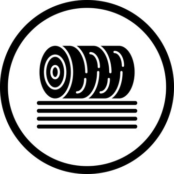 recommend clip art: Hay Bale Icon Style