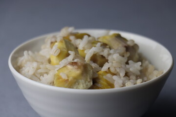 栗ご飯 目線