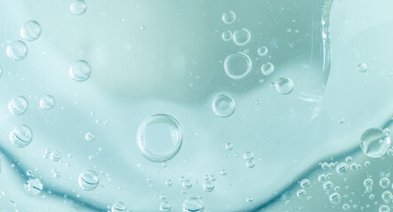 Abstract Green water bubbles background