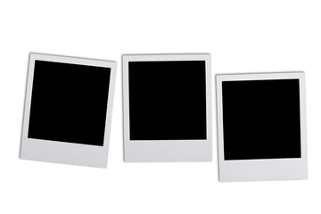 Mock up with Polaroid photos, top view