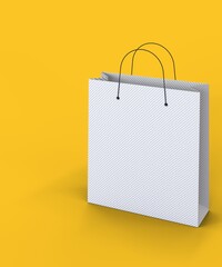 Paper shopping bags from shopping online and e-commerce. 3D rendering.
