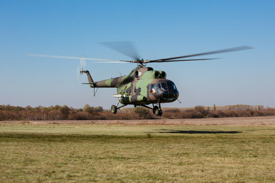 Military Helicopter Mi 8 In The Air