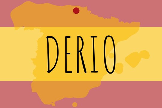 Derio: Illustration mit dem Namen der spanischen Stadt Derio