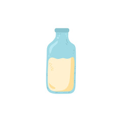 illustration glass bottles with milk