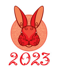 Happy chinese new year 2023 year of the rabbit zodiac sign,Happy new year, rabbit year