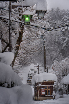 Nozawa Onsen In Winter Full Of Snow