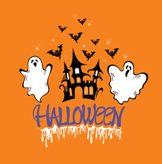 Happy Halloween banner, kids party invite background. Paper cut art. Vector illustration.  Trick or treat