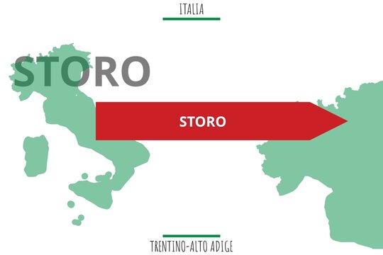 Storo: Illustration mit dem Namen der italienischen Stadt Storo