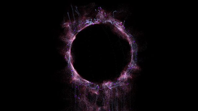 Cosmic energy strings. Energy flows in the form of thin bright elements. Lines form structural fibers