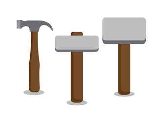 Art illustration symbol icon object work tools design handy worker logo of hammer