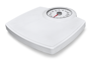 Bathroom scale isolated in white