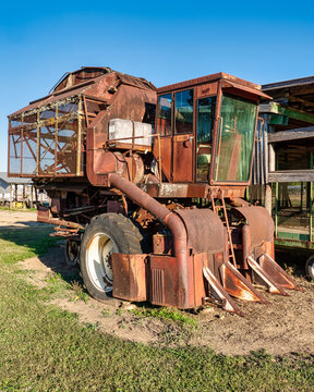 Antique Cotton Harvester Or Picker.