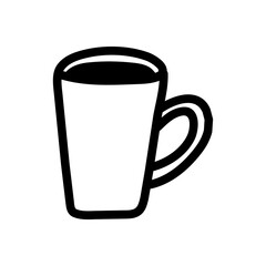 Art illustration icon logo hand draw symbol design sketch of cup coffee glass