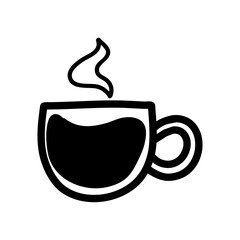 Art illustration icon logo hand draw symbol design sketch of cup coffee glass