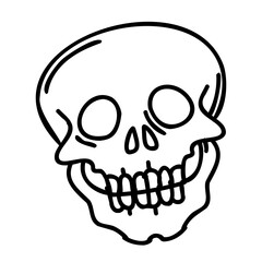 Halloween horror line art illustration. PNG with transparent background.