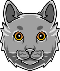Cat head mascot