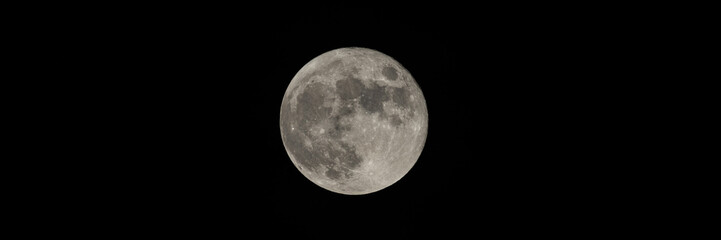Banner image of Full moon with copy space