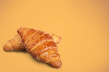 Tasty fresh soft croissants bakery