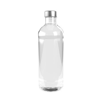 Glass modern water bottle transparent