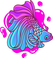 Betta fish mascot 