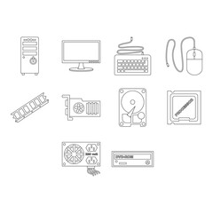 computer icon set