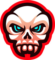 Skull head mascot 