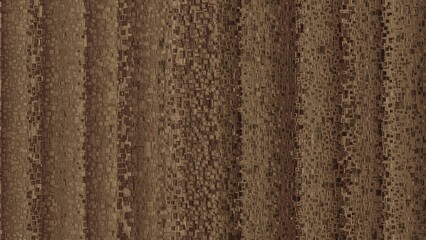 abstract brown background stylization of wooden surface, city windows, square fibers, 3d render