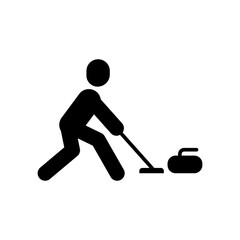 Curling icon design template vector illustration