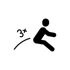 Triple Jump icon design template vector illustration