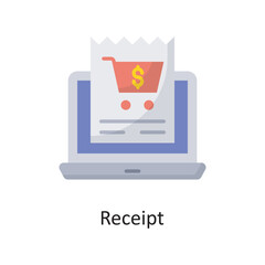 Receipt Vector Solid Icon Design illustration. Banking and Payment Symbol on White background EPS 10 File