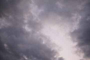 Wolken Strukturen am abendlichen Himmel