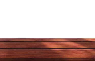 wooden table surface isolated on white background