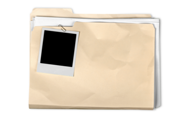 File Folder with Documents and Blank