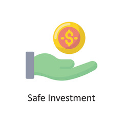 Safe Investment Vector Solid Icon Design illustration. Banking and Payment Symbol on White background EPS 10 File