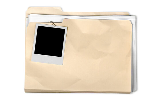 File Folder with Documents and Blank