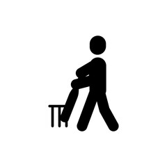 Cricket icon design template vector illustration