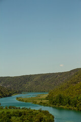 Obraz premium Analog river view in the mountains