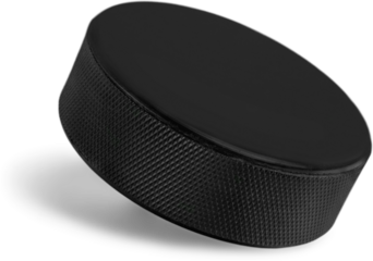 Realistic hockey puck isolated