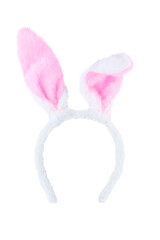 pink bunny ears isolated - obrazy, fototapety, plakaty
