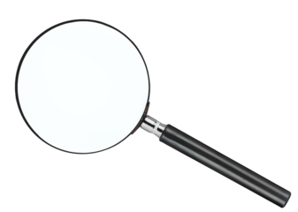 Magnifying glass isolated on a white background