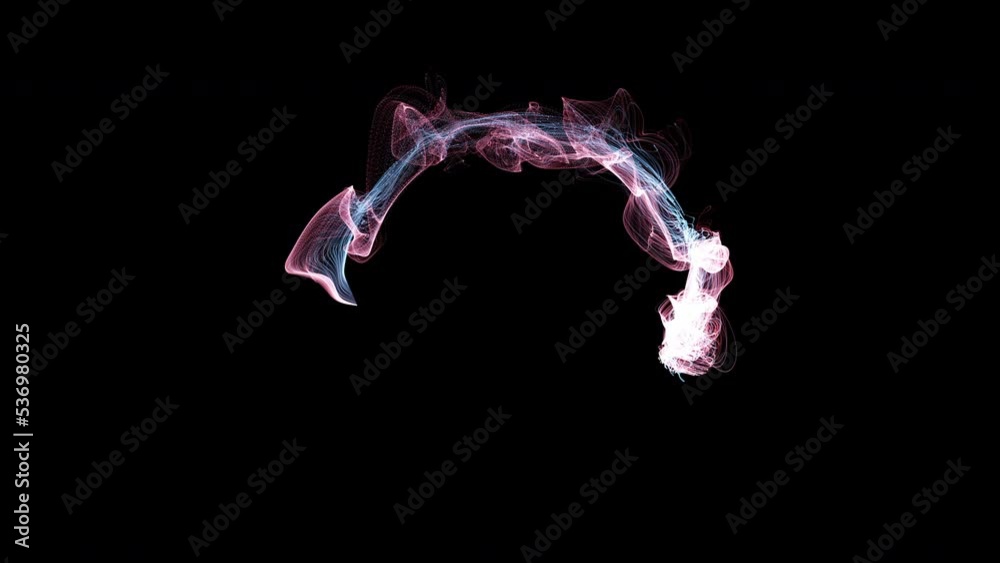 Wall mural cosmic energy strings. energy flows in the form of thin bright elements. lines form structural fiber