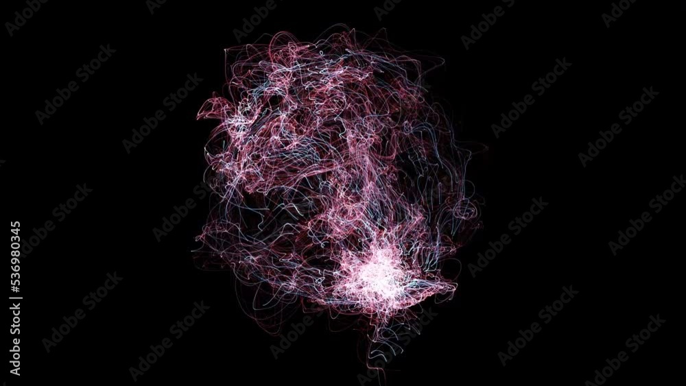 Wall mural cosmic energy strings. energy flows in the form of thin bright elements. lines form structural fiber