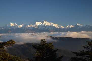 sunrise over the Mt. Kanchenjunga
