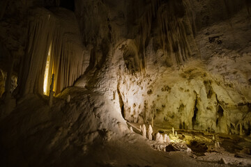 Fairy views from The Frasassi Caves (Italian: Grotte di Frasassi) - the most famous show caves in...