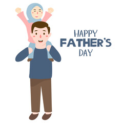 happy father day illustration