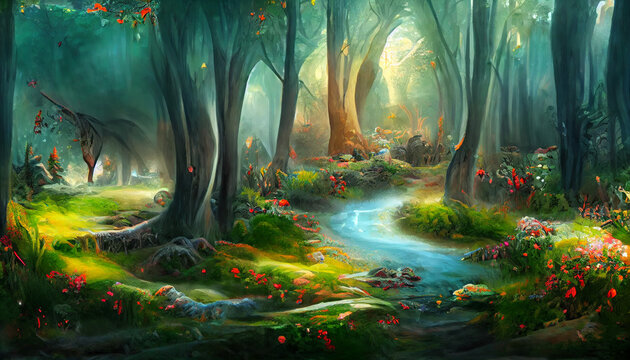 Enchanted Forest Wallpaper Images  Free Download on Freepik