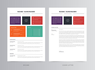 Clean Resume or CV and Cover Letter Template