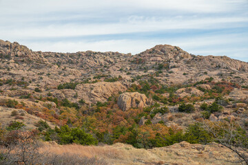 Wichita Mountains Wildlife Refuge in the fall, autumn