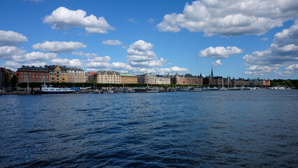 Fototapeta na wymiar A big lake in Stockholm city