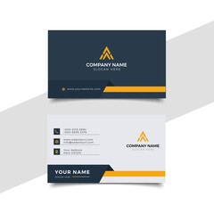 elegant black and yellow business card design